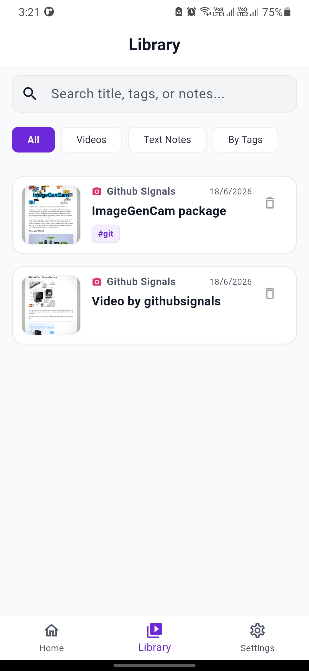 Tag Organization